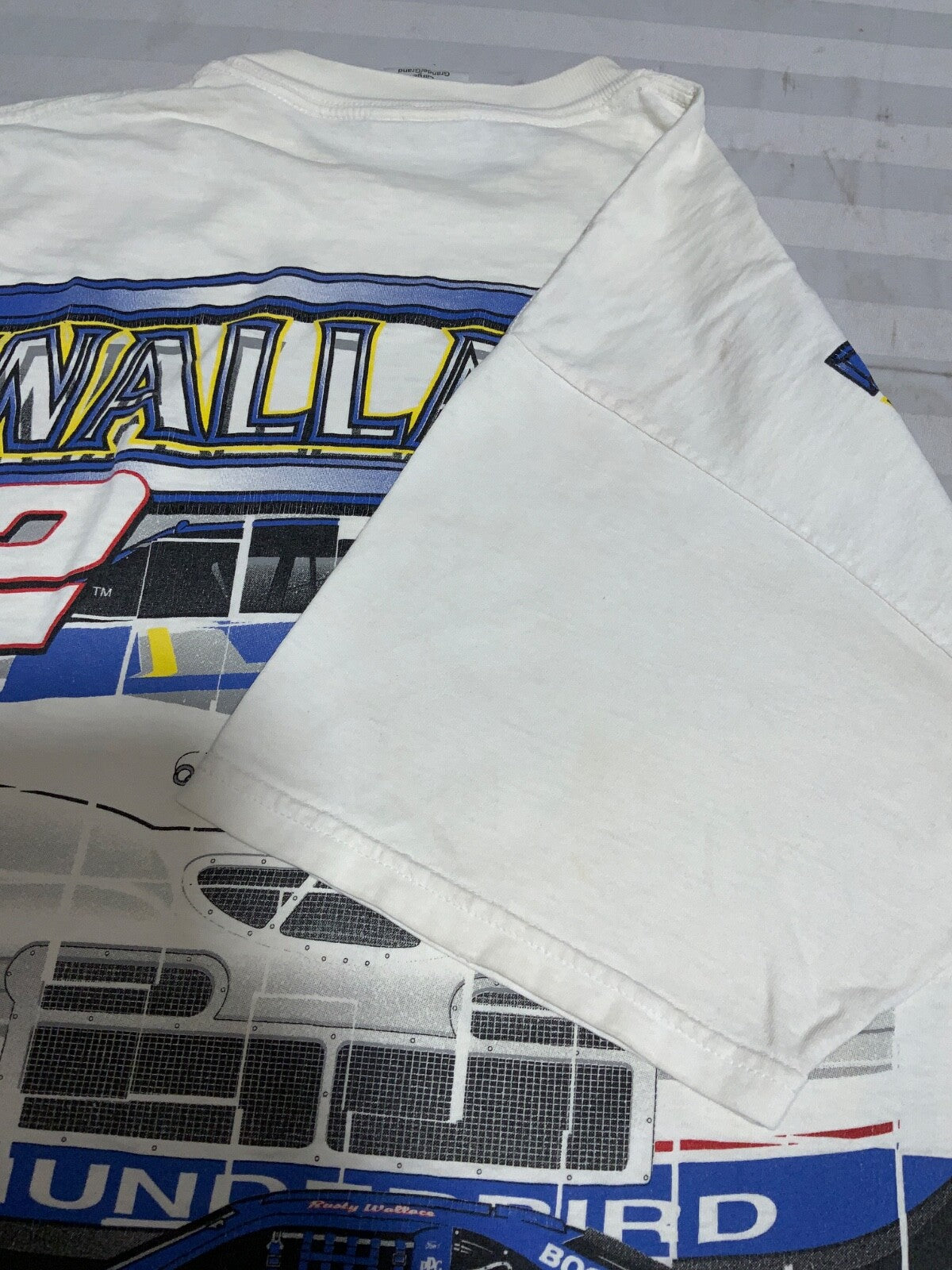 Vintage Nascar Racing T-shirt Large Double Sided Miller Racing Rusty Wallace 90s