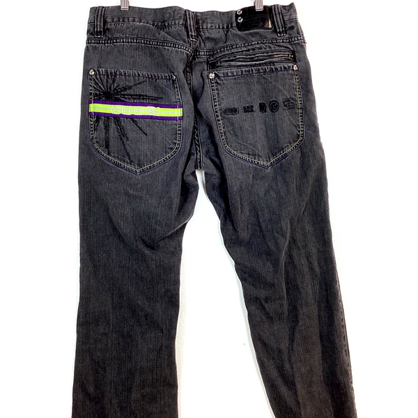 Vintage Coogi Denim Jean Size 38x34 Black Baggy Y2K