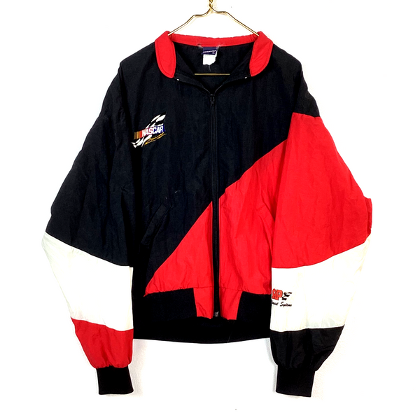 Vintage Nascar Windbreaker Jacket Size XL Multicolor Made In Usa Swingster 90s