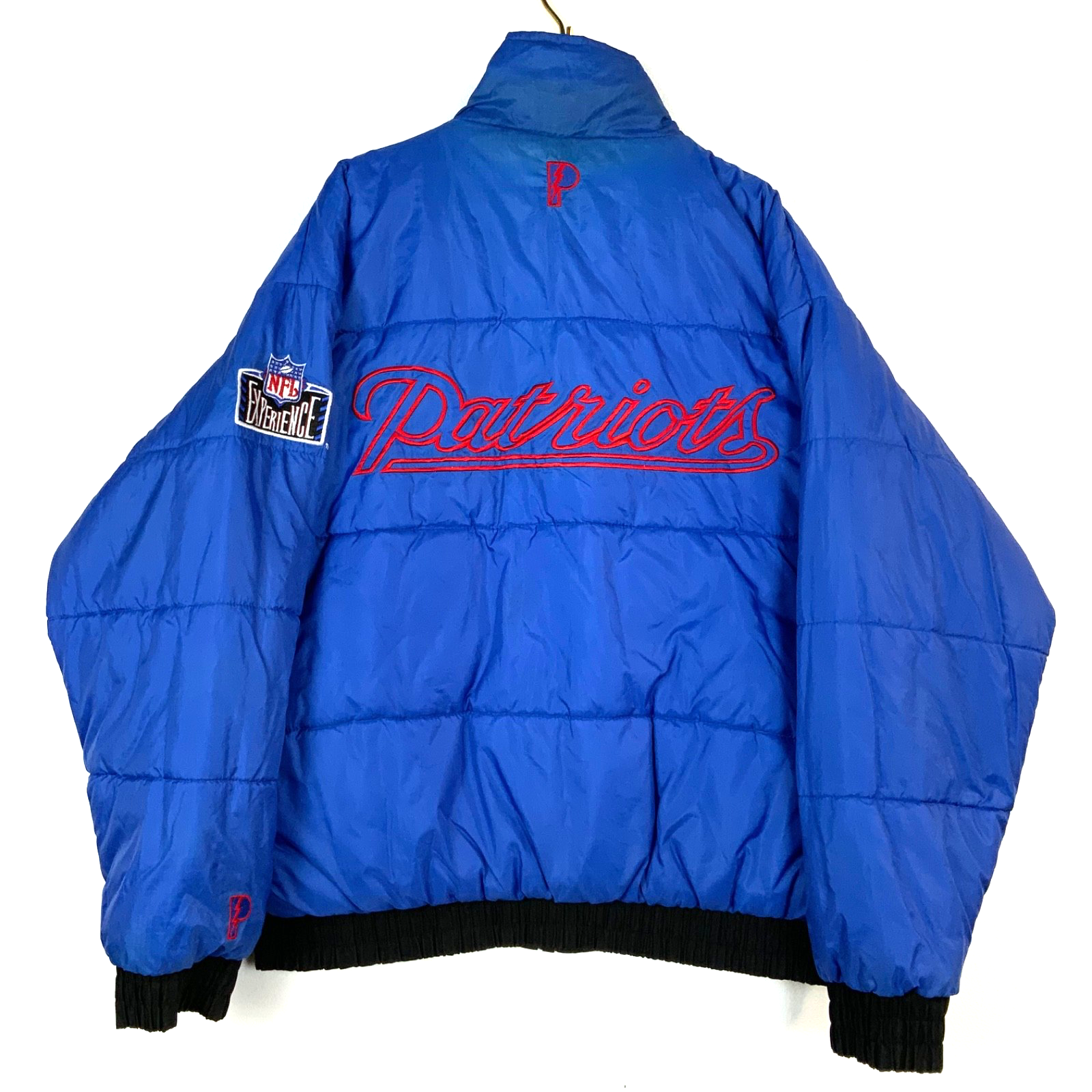 Vintage New England Patriots Jacket Large Reversible Puffer Full Zip Nfl