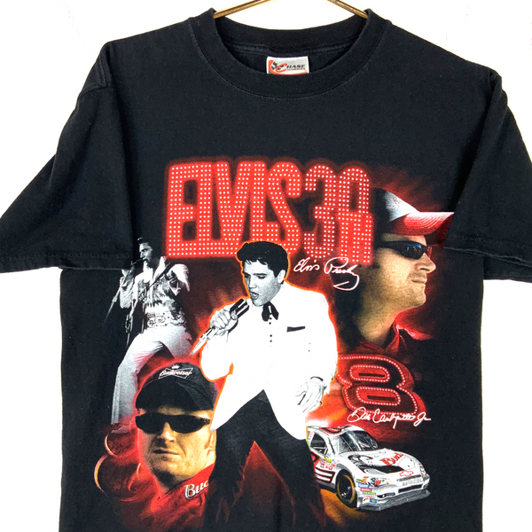Y2K Nascar Racing Chase T-shirt Medium Dale Earnhardt Jr’s Elvis Presley 30th
