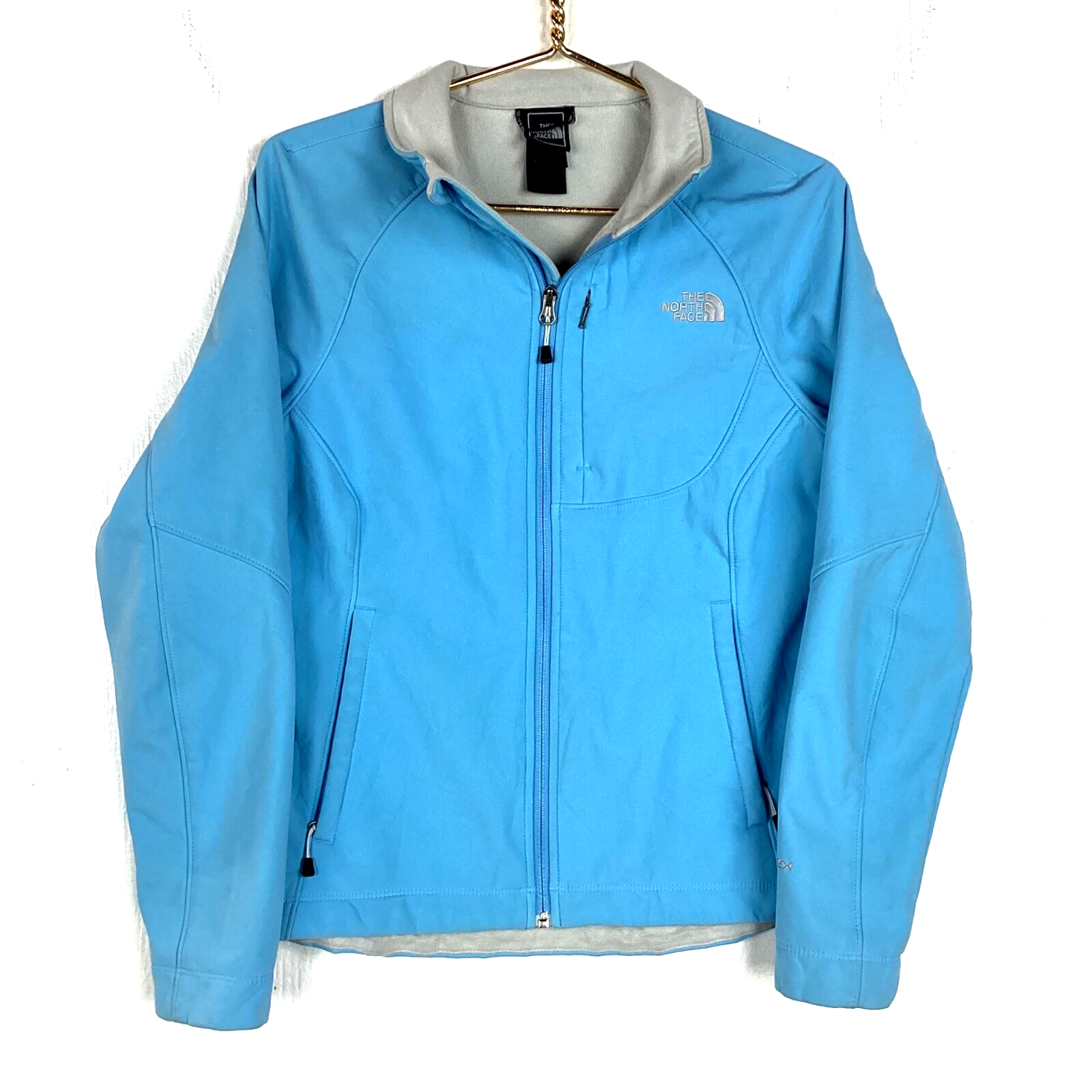 The North Face Women's Windbreaker Jacket Size Medium Blue Fleece Lined