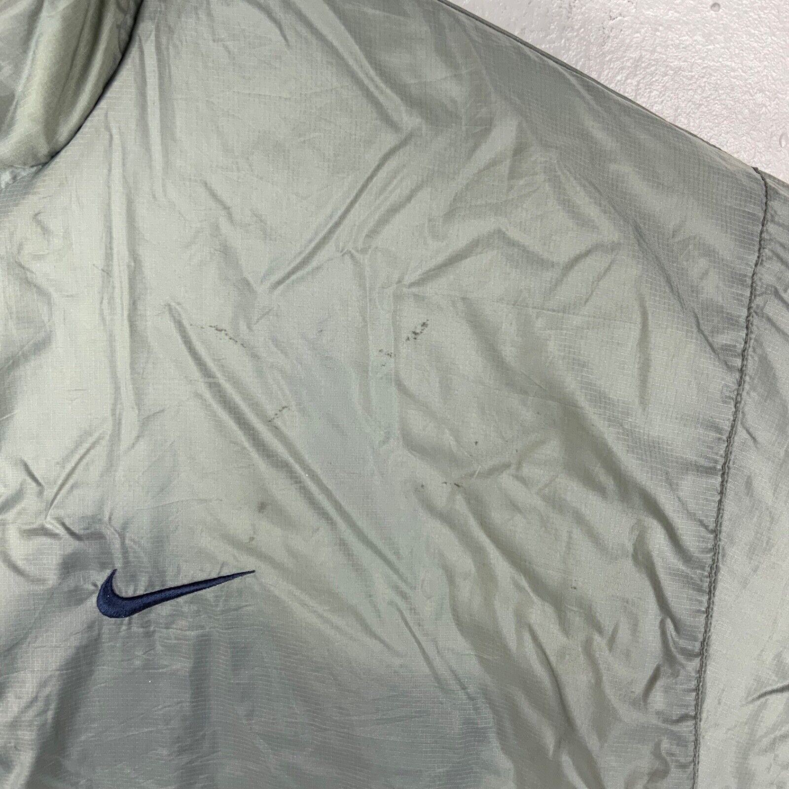 Vintage Nike Puffer Jacket Large Blue Reversible 90s