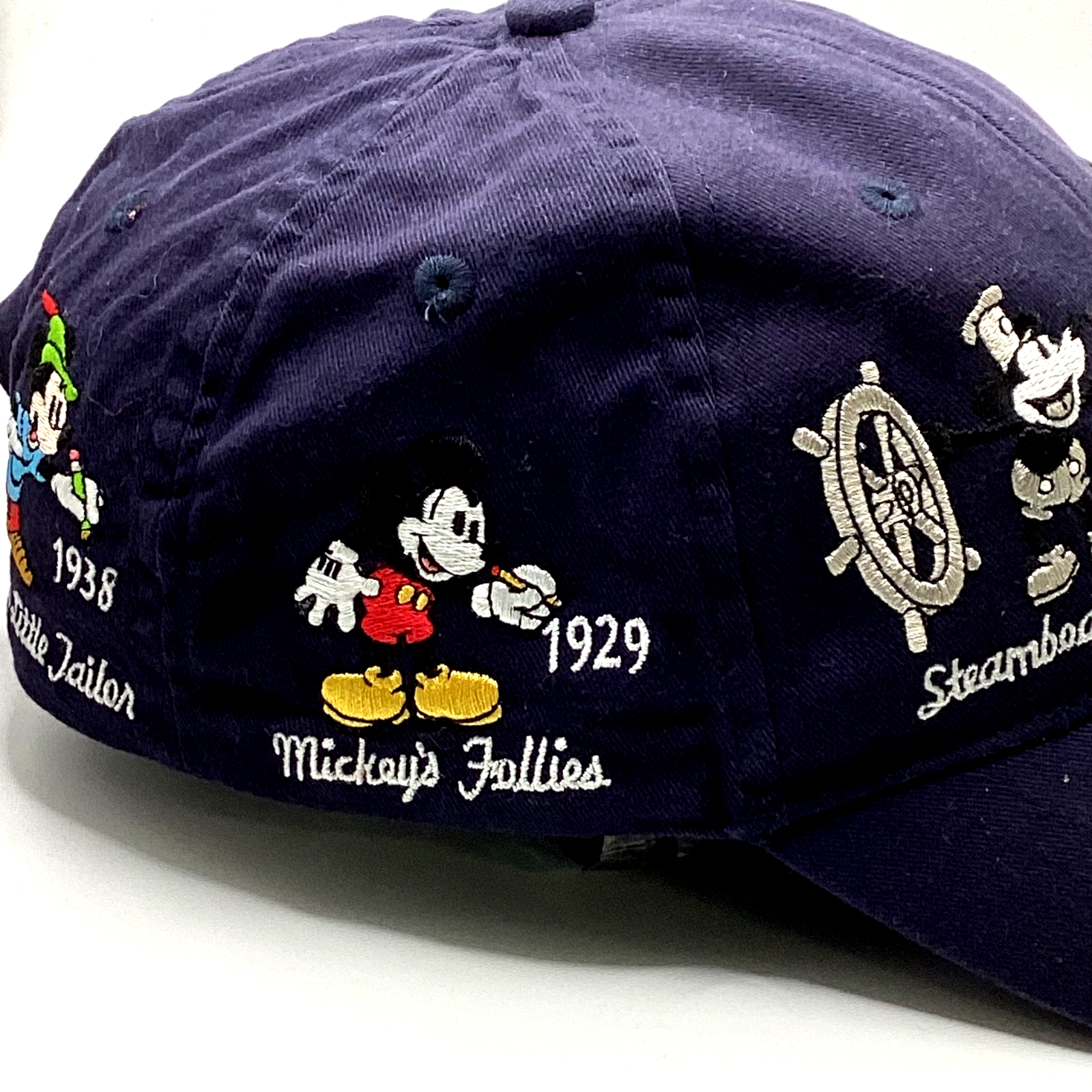Vintage Walt Disney Mickey Mouse Through The Years Strapback Hat Cap Adjustable