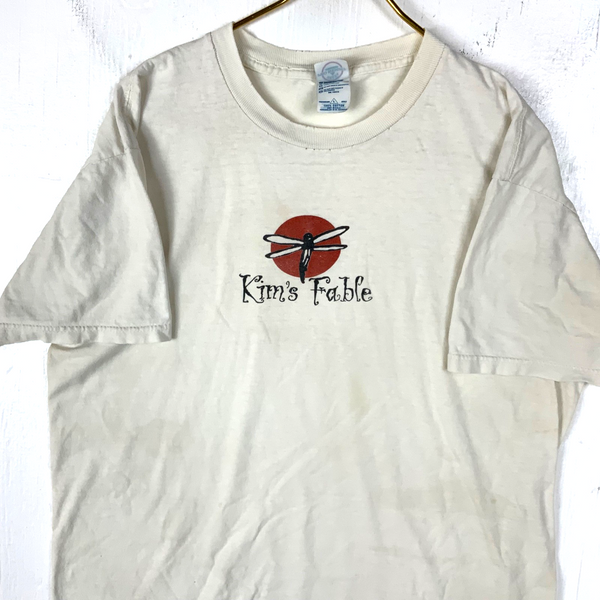 Vintage Kim’s Fable T-Shirt Large White Music Delta Pro Weight