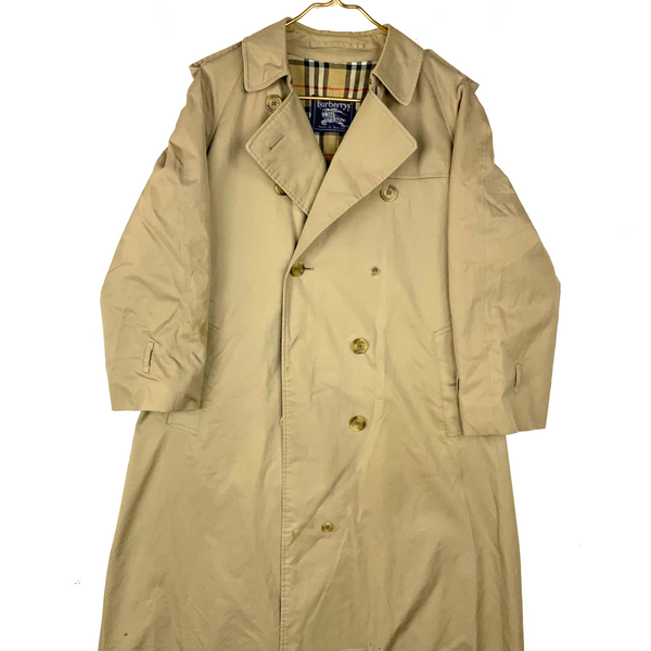 Vintage Burberry Prorsum Trench Coat Jacket Medium Brown Made In England 90s