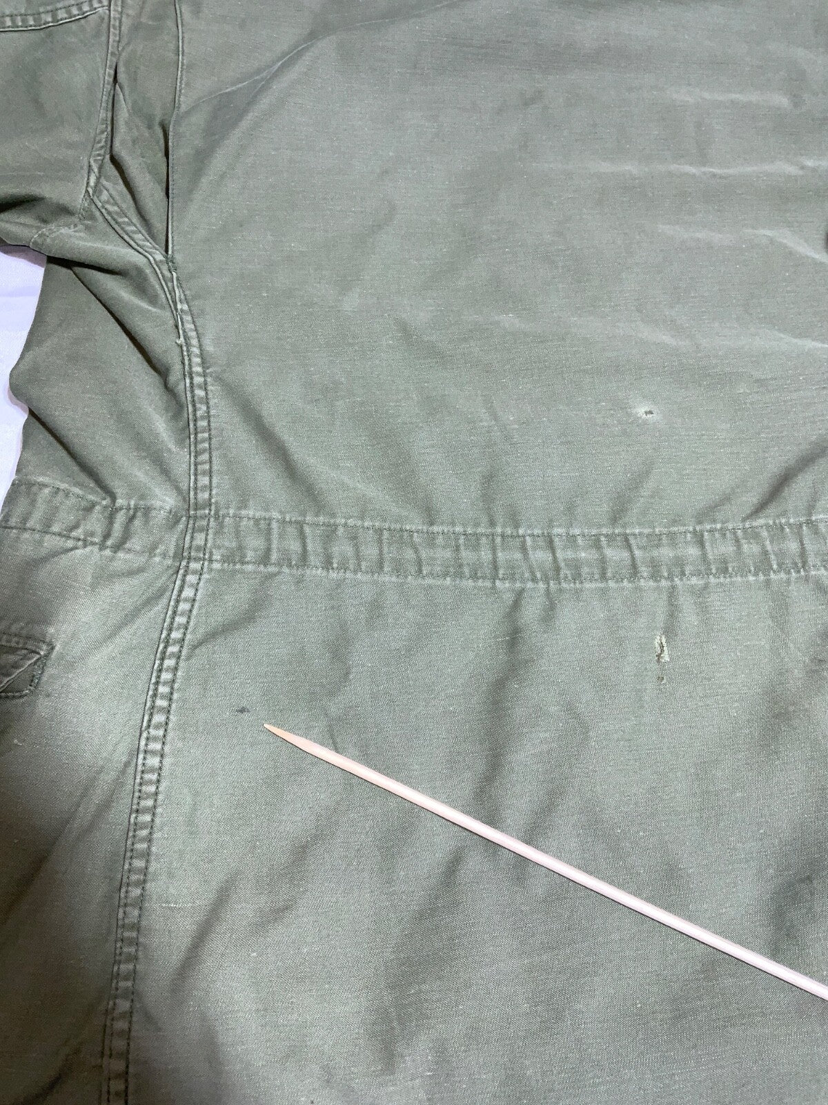 Vintage Us Army Cold Weather Jacket Small Green Snap Button Vietnam Era 1974