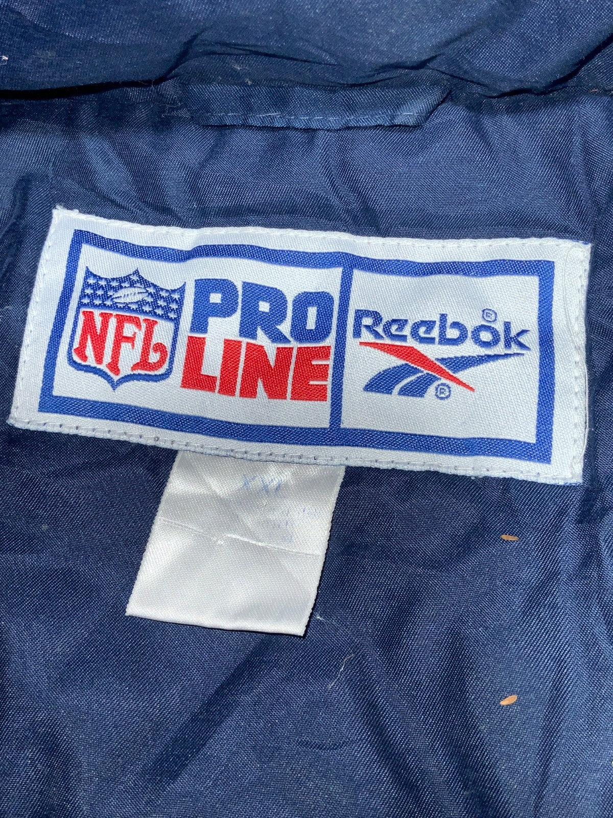 Vintage Dallas Cowboys Reebok Jacket 2XL Hooded Puffer Full Zip Nfl Pro Line