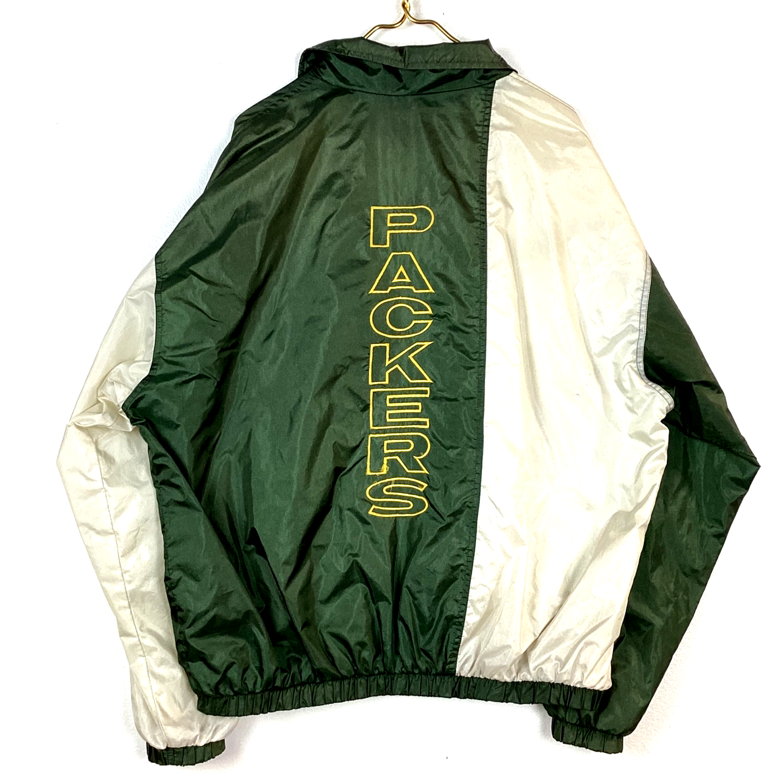 Vintage Green Bay Packers Windbreaker Jacket Size XL Green Game Day Full Zip Nfl