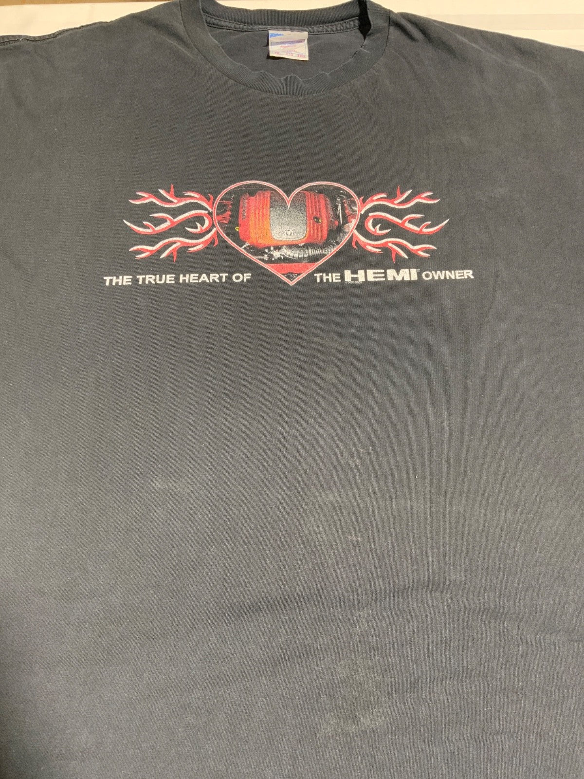 Vintage Chrysler Engine T-Shirt 3XL Black 2005 The True Heart Of The Hemi Owner
