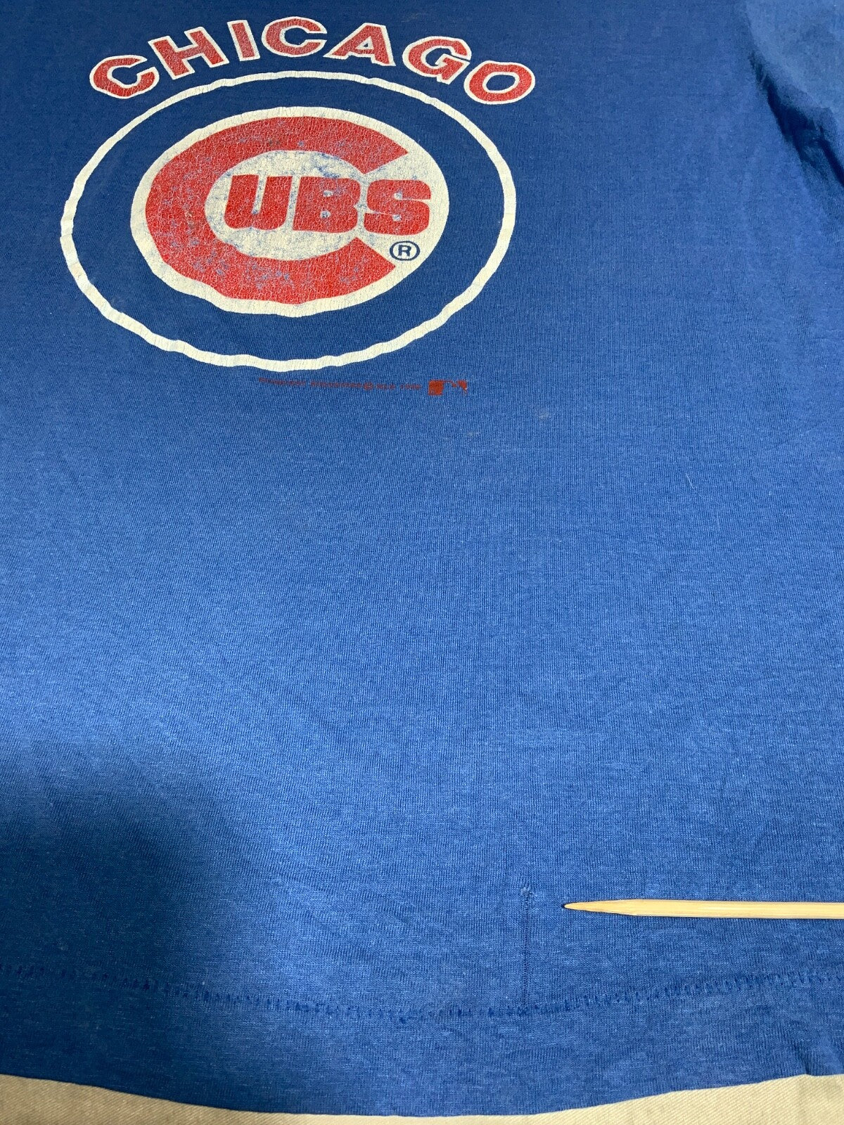 Vintage Chicago Cubs T-shirt XL Blue Made Usa Single Stitch 1988 Mlb 80s