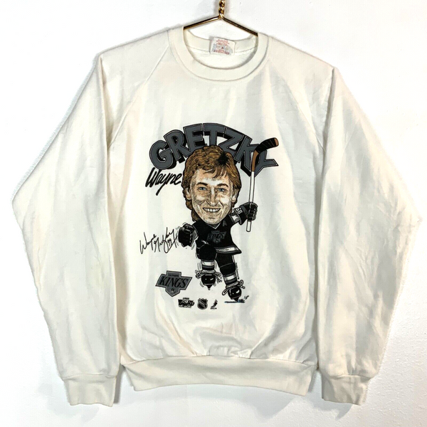 Vintage Wayne Gretzky Caricature Sweatshirt Medium Nhl Los Angeles Kings 80s