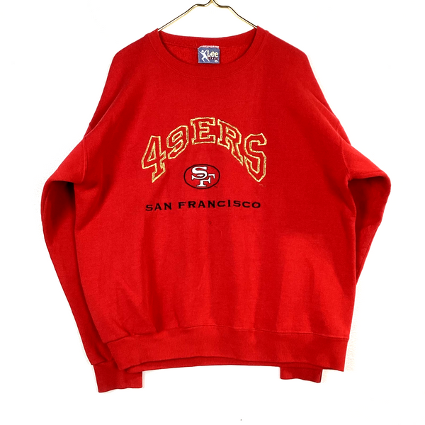 Vintage San Francisco 49ers Sweatshirt Crewneck Size XL Red Lee Sport Nfl
