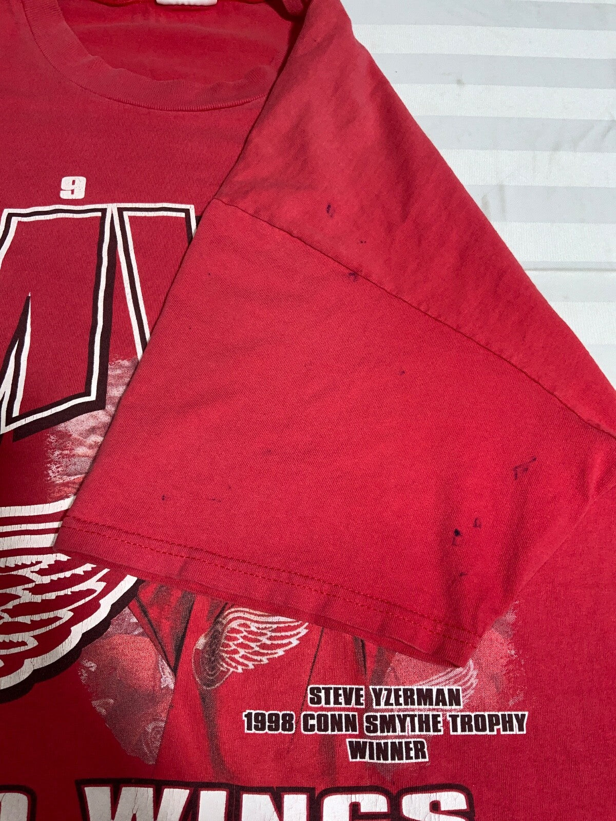Vintage Detroit Red Wings Stanley Champs T-shirt XL Nhl 1998 Mvp Steve Yzerman