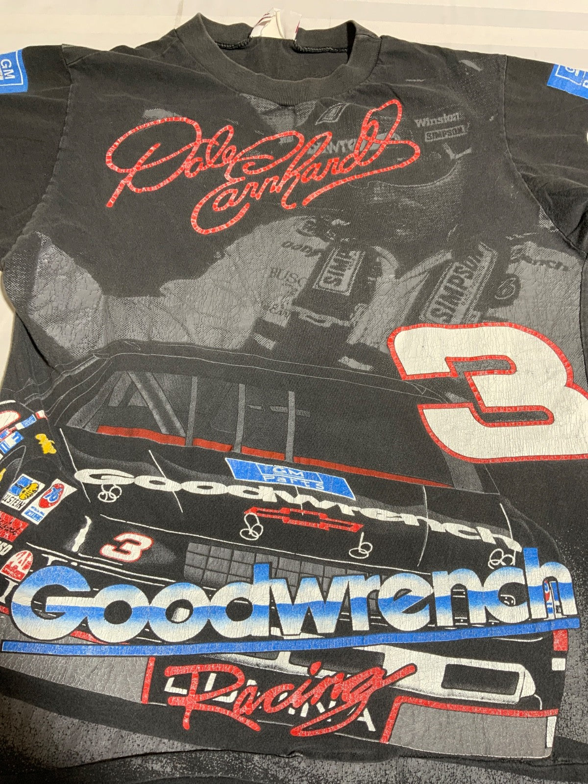 Vintage Nascar T-shirt Medium Made Usa Goodwrench Racing 1993 Dale Earnhardt 90s