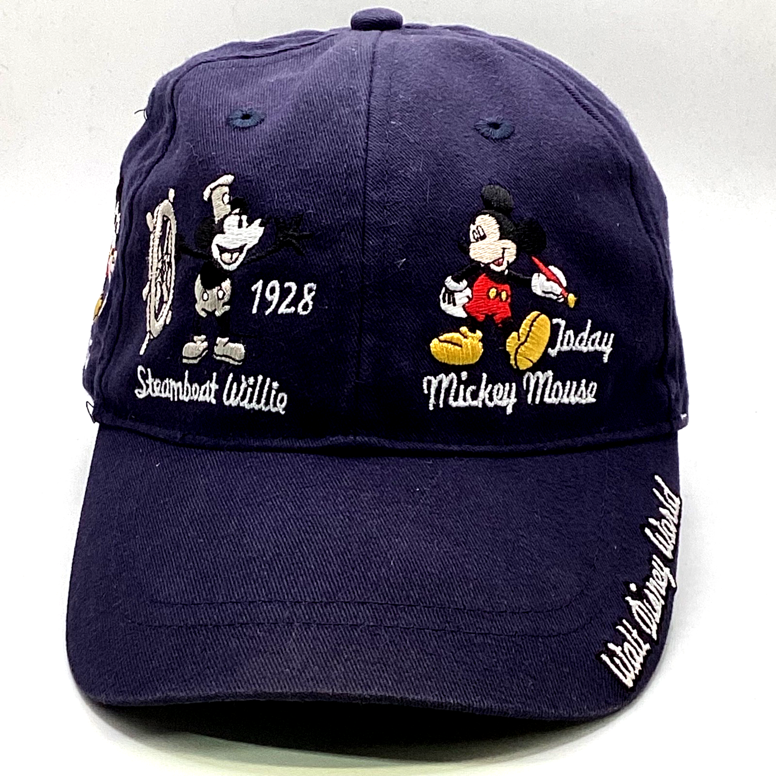 Vintage Walt Disney Mickey Mouse Through The Years Strapback Hat Cap Adjustable
