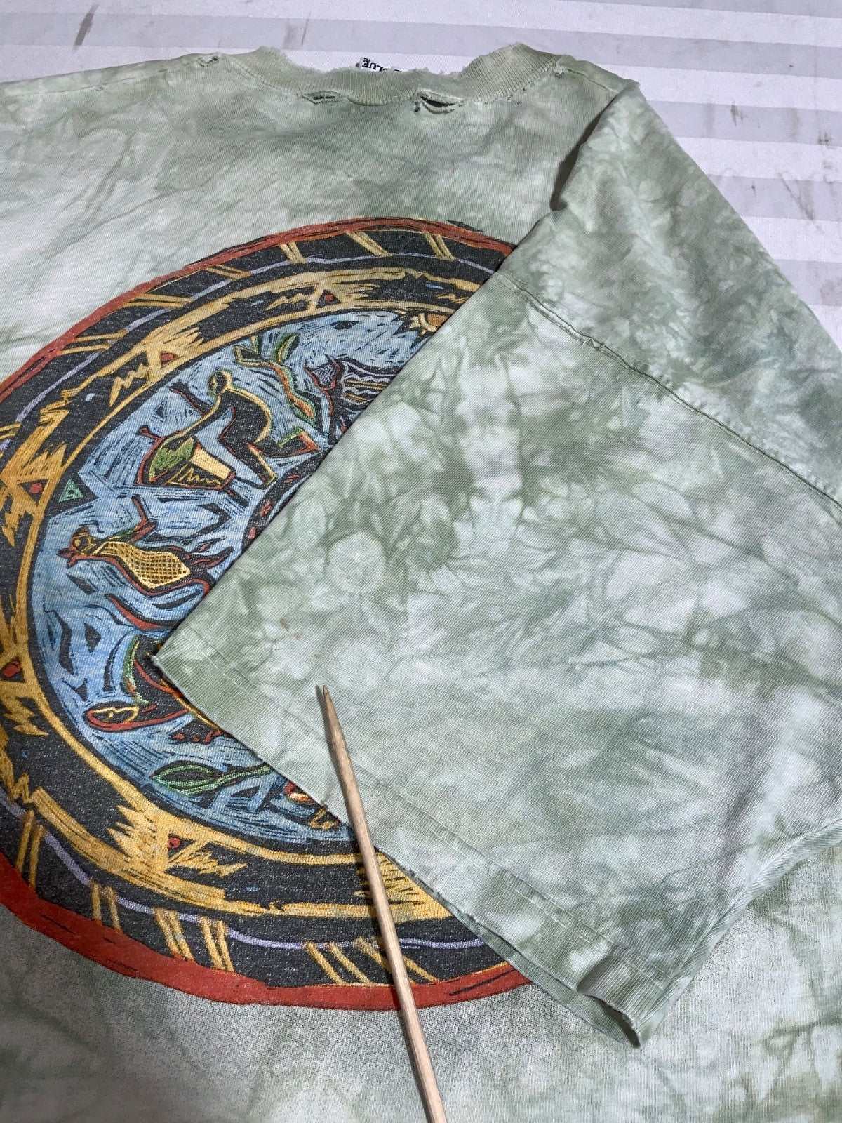 Vintage Planet Drum By Mickey Hart T-Shirt XL Liquid Blue Tie-Dye 1997 Music 90s