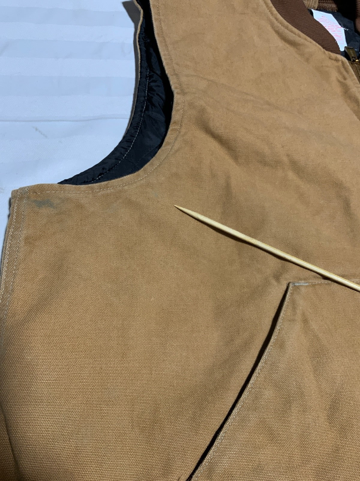 Carhartt Vest Size 3XL Brown Made Usa Full Zip Work Wear V01 BRN