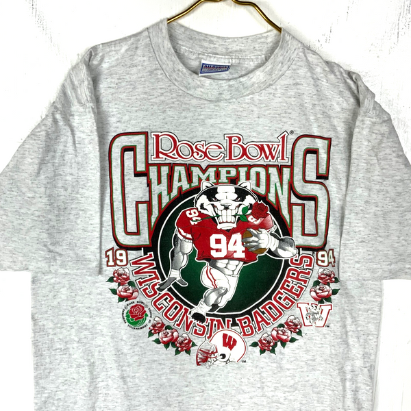 Vintage Wisconsin Badgers T-Shirt Large Ncaa Football 1994 Rose Bowl Champs 90s