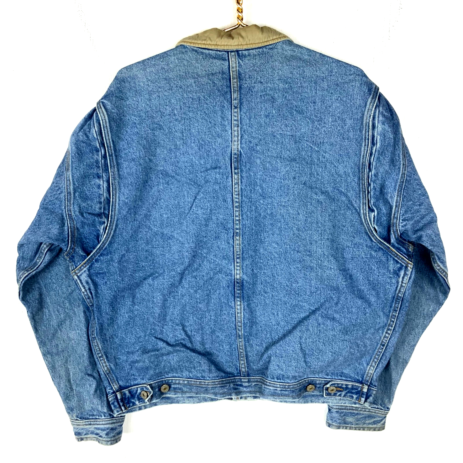Vintage Tommy Hilfiger Denim Jean Jacket Large Blue Light Wash 90s