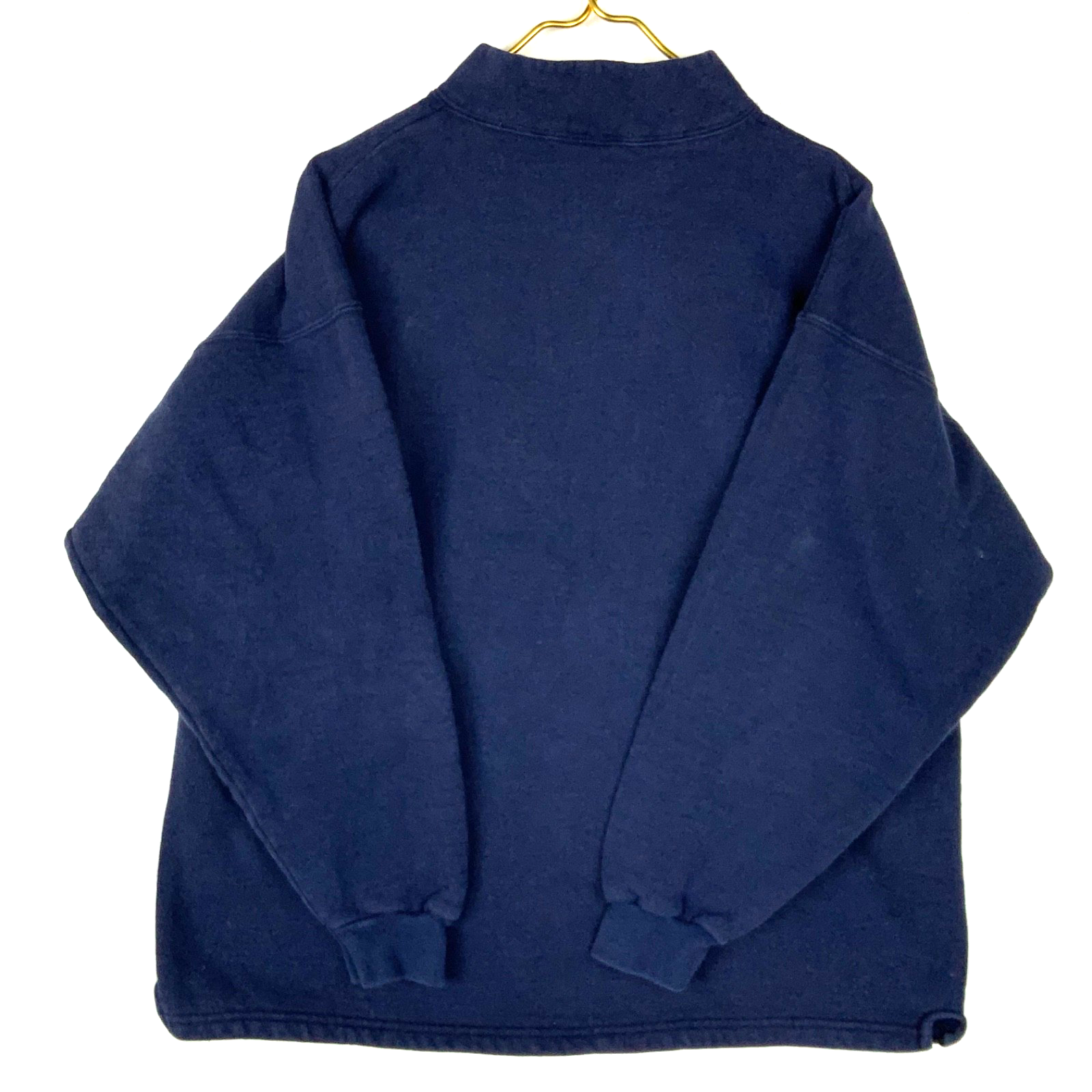 Vintage Hard Rock Cafe Sweatshirt High Neck Large Blue 1/4 Zip Sacramento Usa