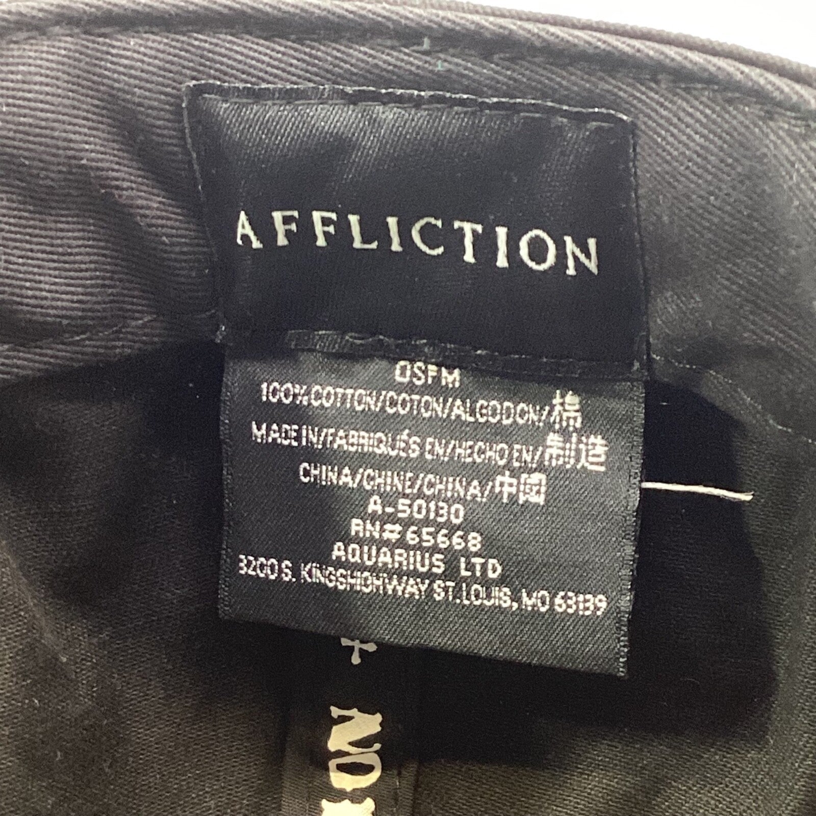 Affliction American Customs SnapBack Hat Cap Adjustable