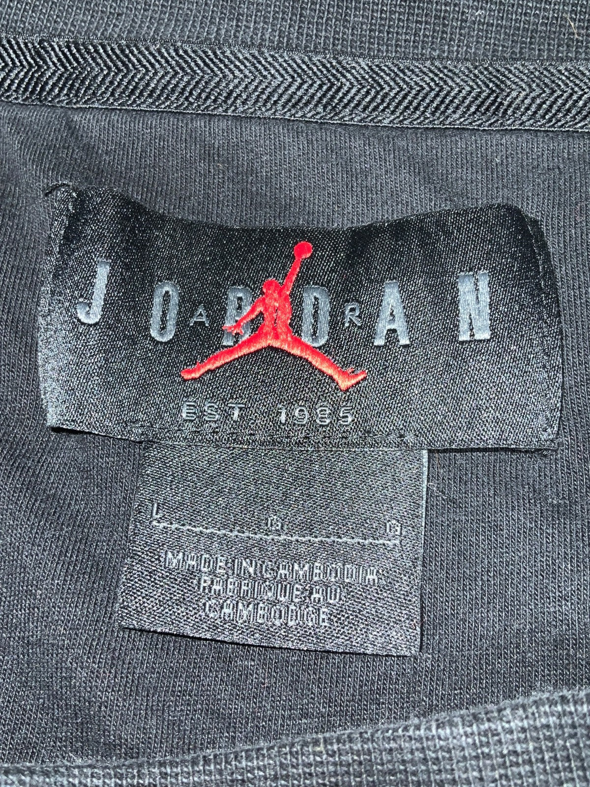 Air Jordan Sweatshirt Crewneck Large Black Michael Jordan Y2K Basketball