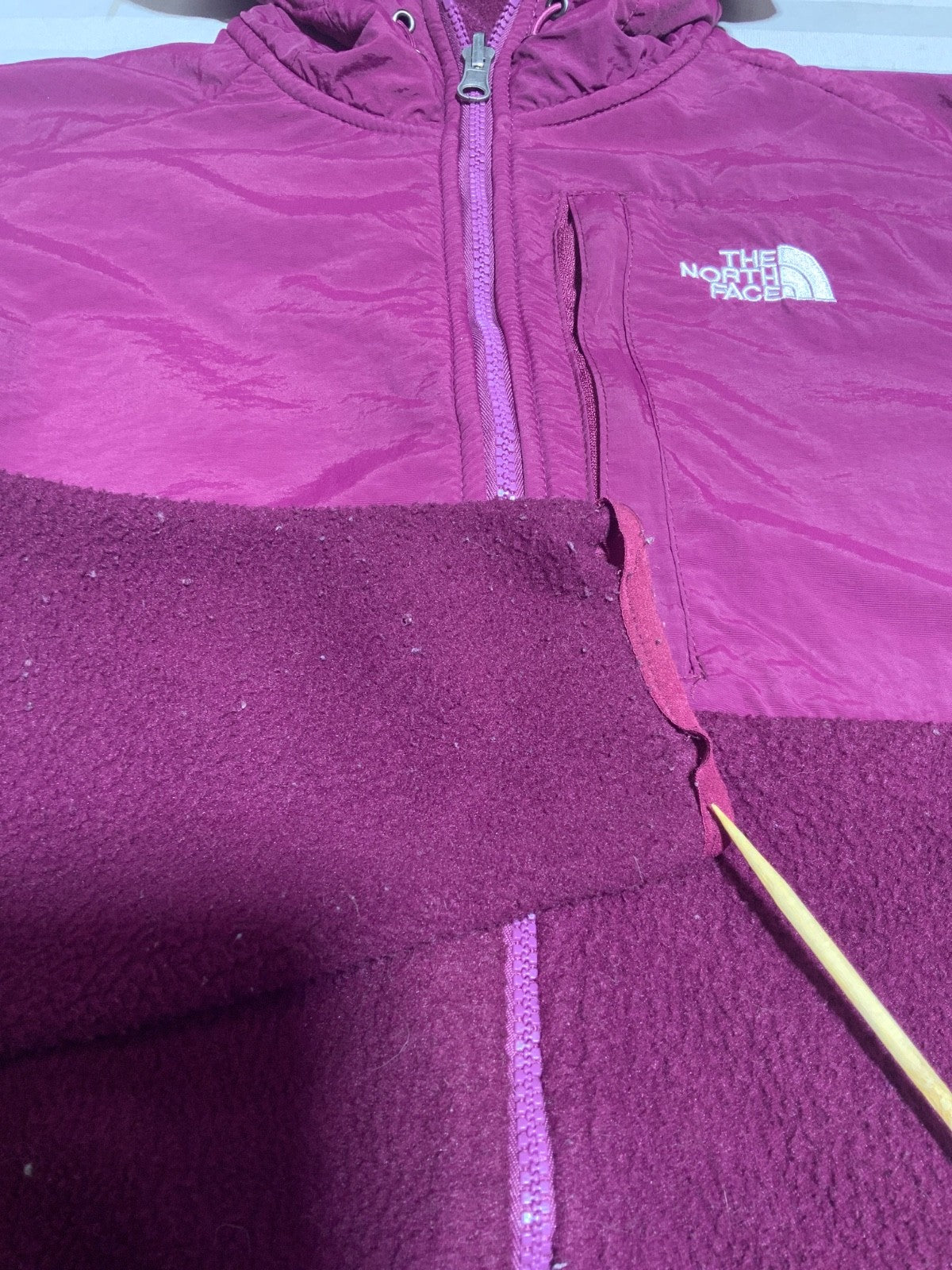 The North Face Denali Fleece Sweater Jacket Womens Medium Purple Full Zip