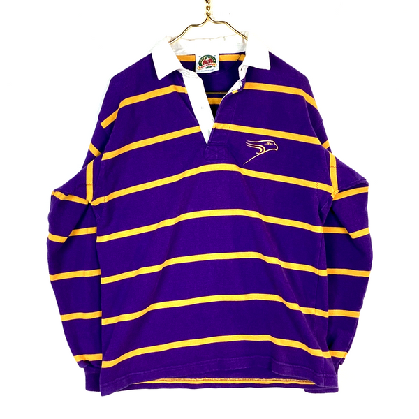 Wilfrid Laurier University Barbarian Rugby Shirt Medium Purple Made In Canada