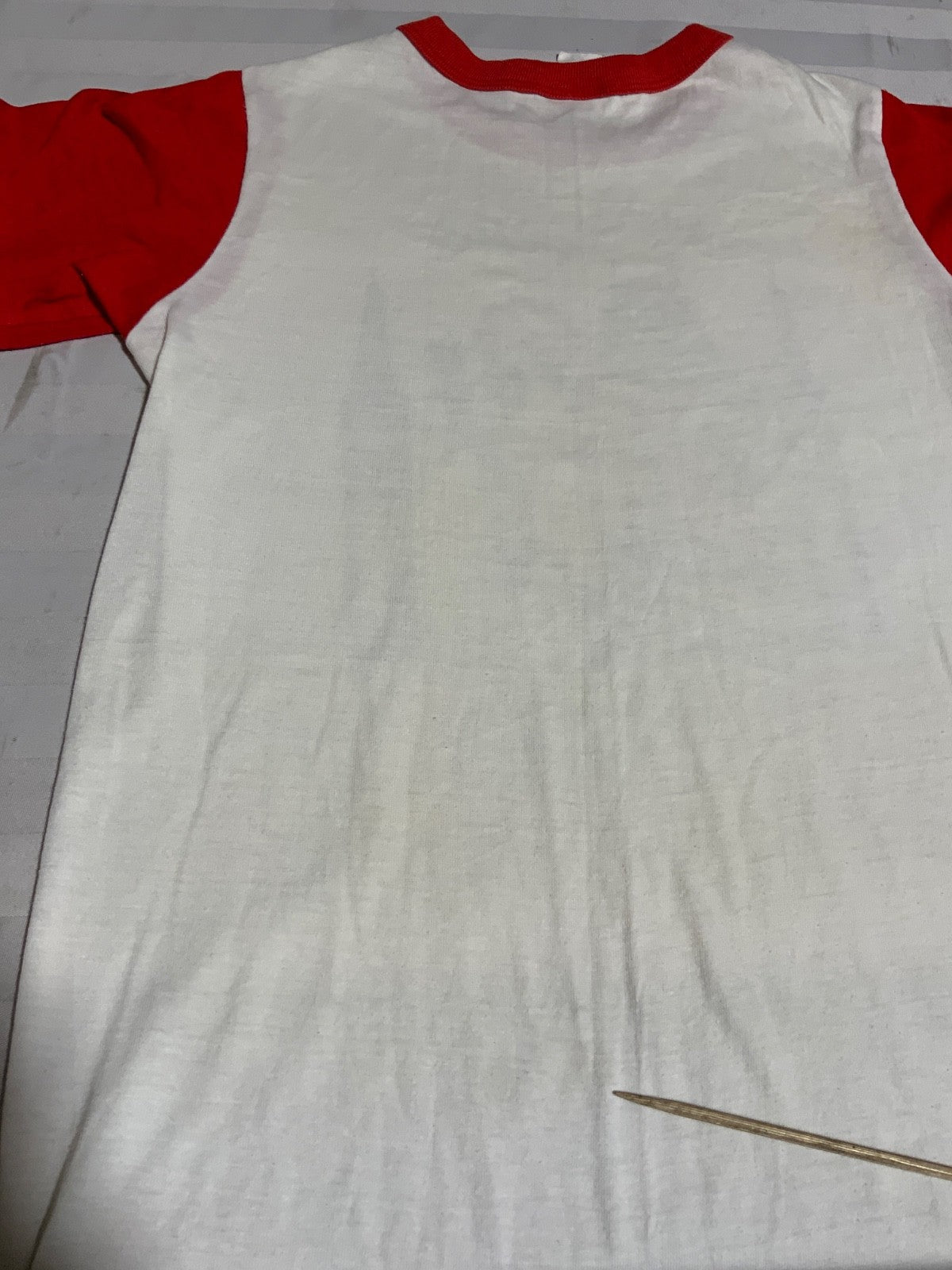 Vintage 1980s Chinese Theater Hollywood T-Shirt XS White Raglan Extra Long 1982