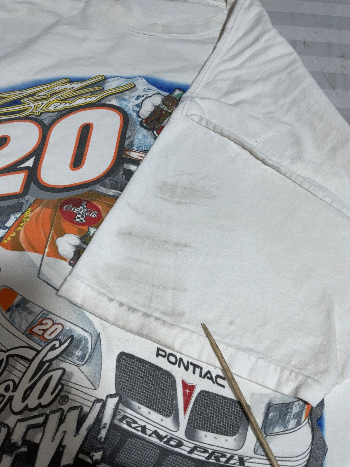 Vintage Nascar Coca Cola Crew T-shirt 2XL Home Depot Racing 2001 Tony Stewart