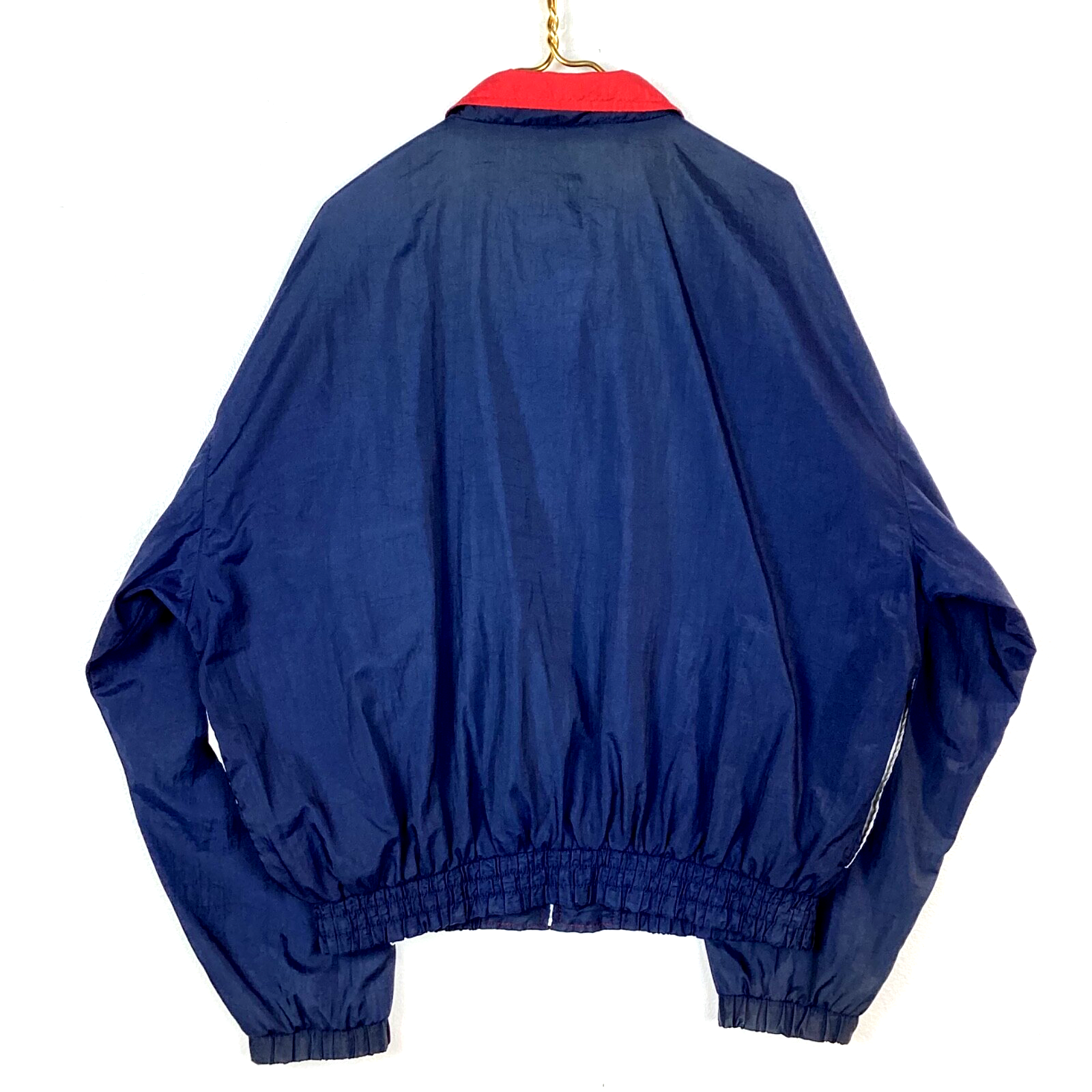 Vintage Logo 7 Atlanta Braves Windbreaker Jacket Size Large Blue Full Zip Mlb