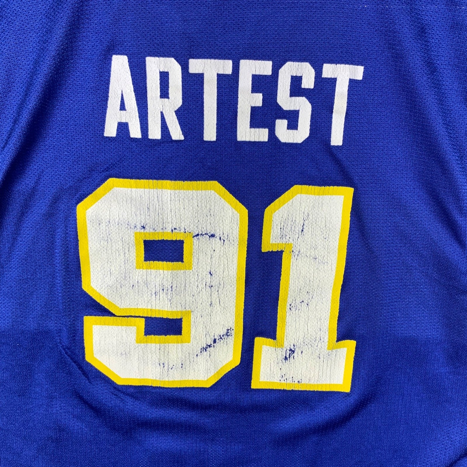 Vintage Indiana Pacers Jersey Large Reebok Ron Artest Blue Nba Hwc