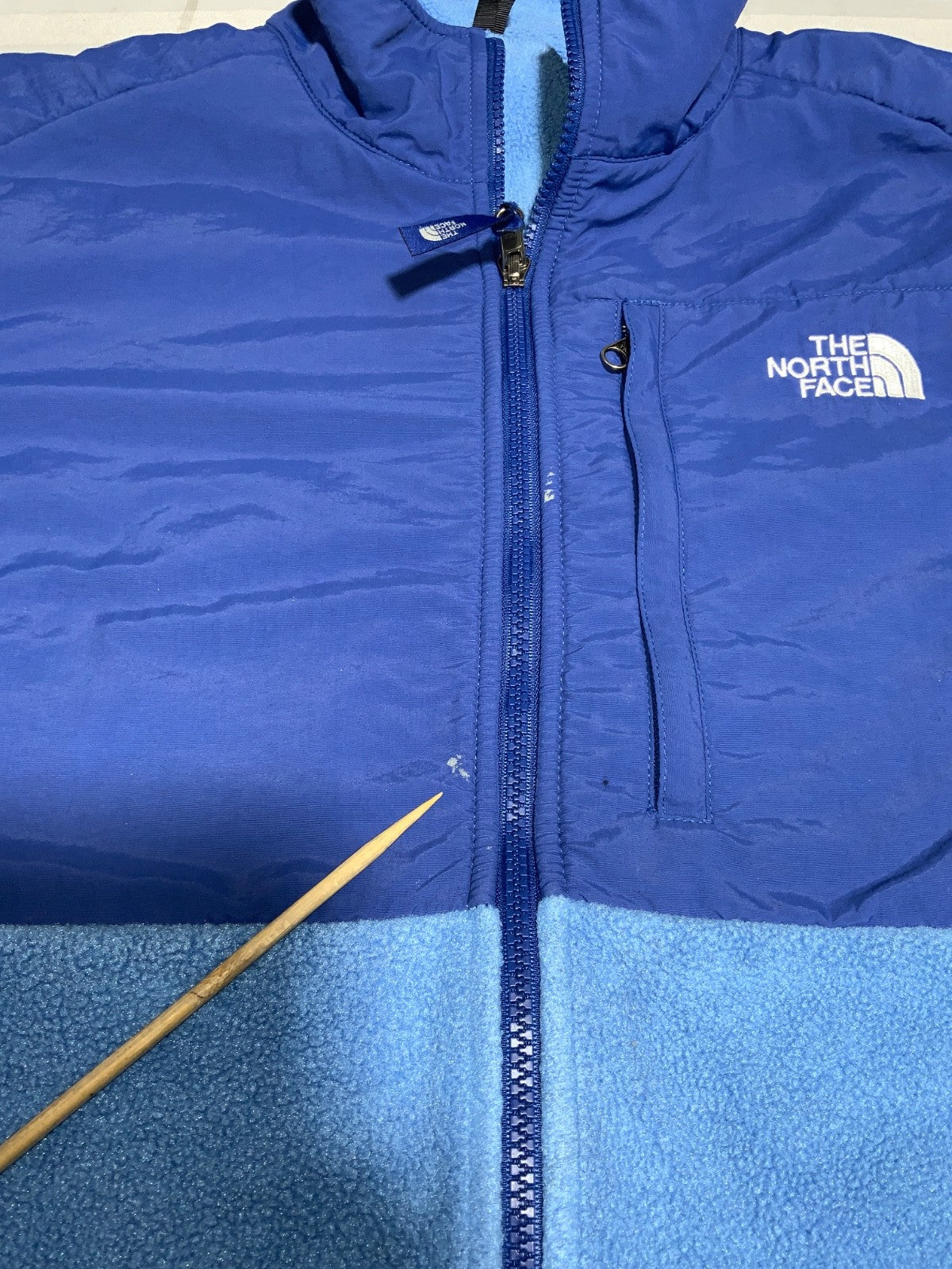 The North Face Denali Fleece Sweater Jacket XL Blue Full Zip Polartec Recycled