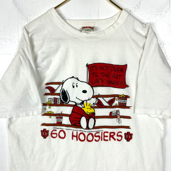 Vintage Indiana Hoosiers Nutmeg T-shirt XL Single Stitch Ncaa Snoopy Peanuts 80s
