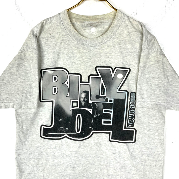 Vintage Billy Joel T-Shirt Size Large Gray 1998 Music Tour 90s