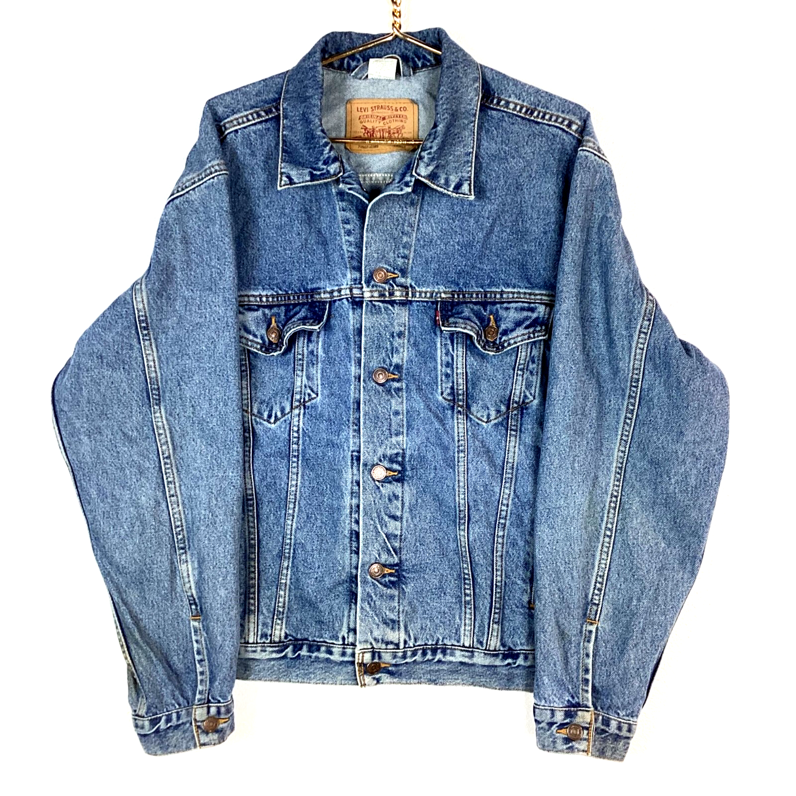 Vintage Levi’s Denim Jean Jacket Size Large Blue Button Up