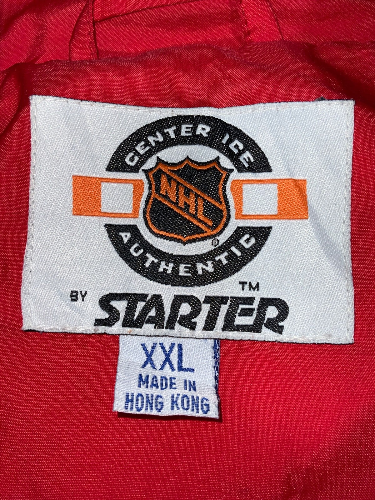 Vintage Carolina Hurricanes Starter Jacket 2XL Windbreaker Full Zip Lined Nhl