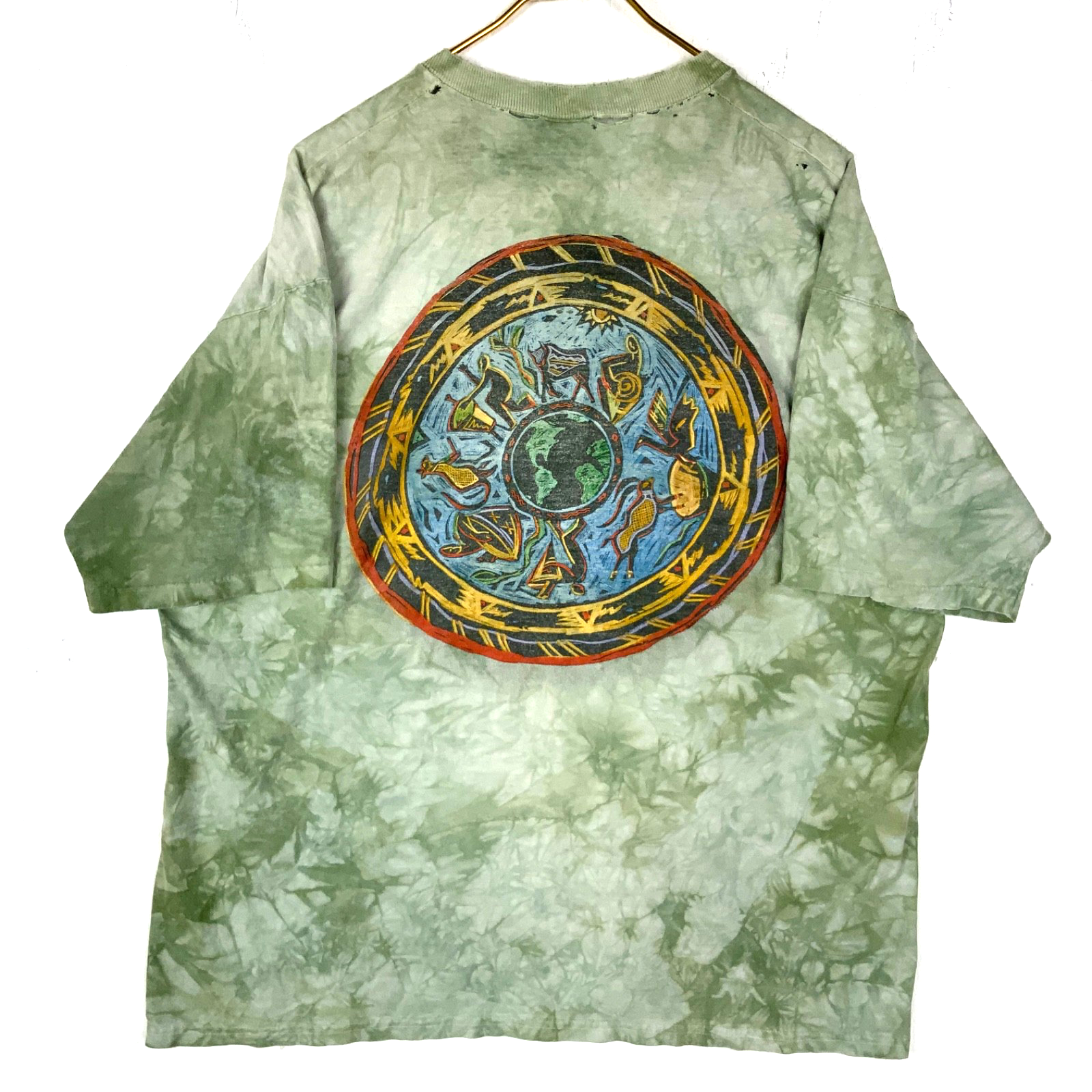 Vintage Planet Drum By Mickey Hart T-Shirt XL Liquid Blue Tie-Dye 1997 Music 90s