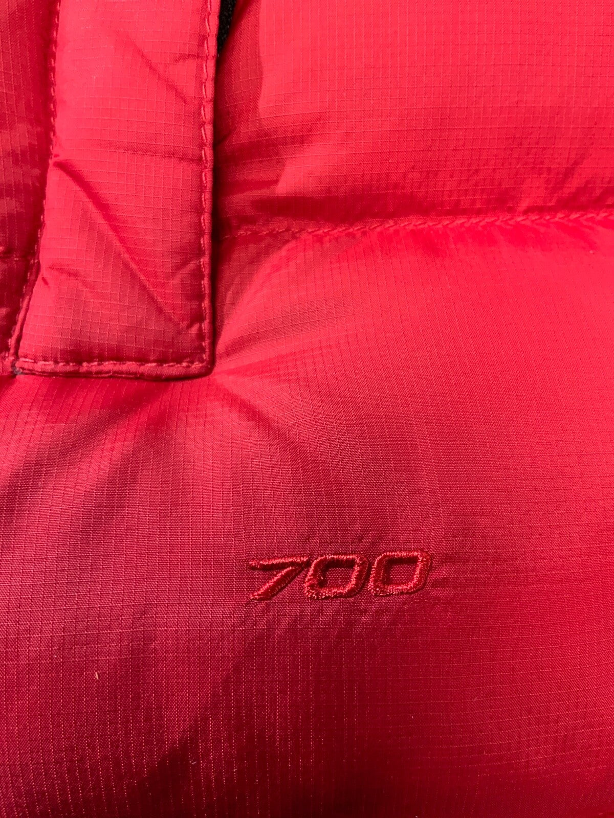 The North Face 700 Down Puffer Vest Large Red Full Zip