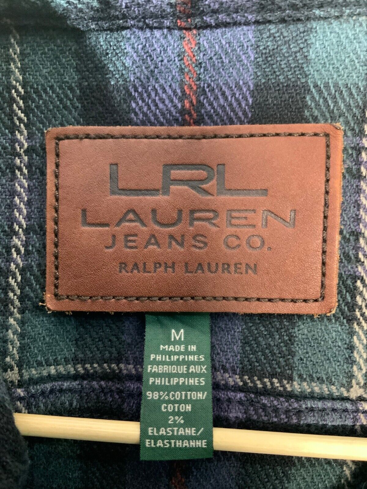 Lauren Ralph Lauren Women's Plaid Flannel Jacket Medium Multicolor
