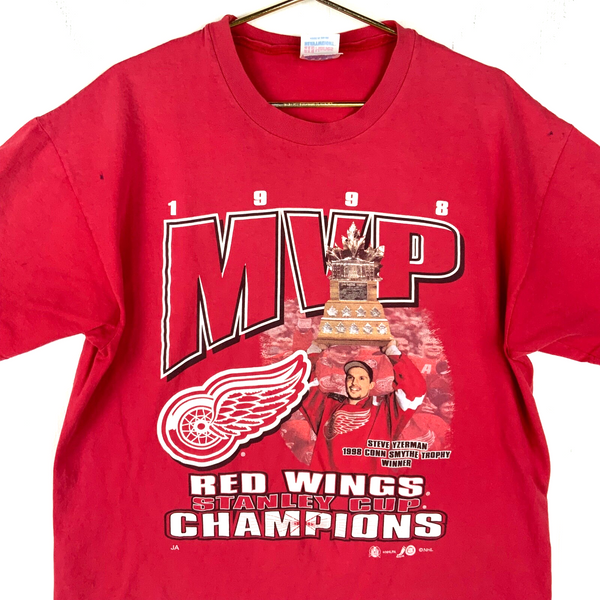 Vintage Detroit Red Wings Stanley Champs T-shirt XL Nhl 1998 Mvp Steve Yzerman