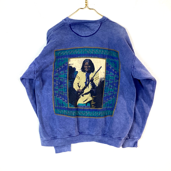 Vintage American Eagle Frontier Sweatshirt Crewneck Medium Blue Made In Usa