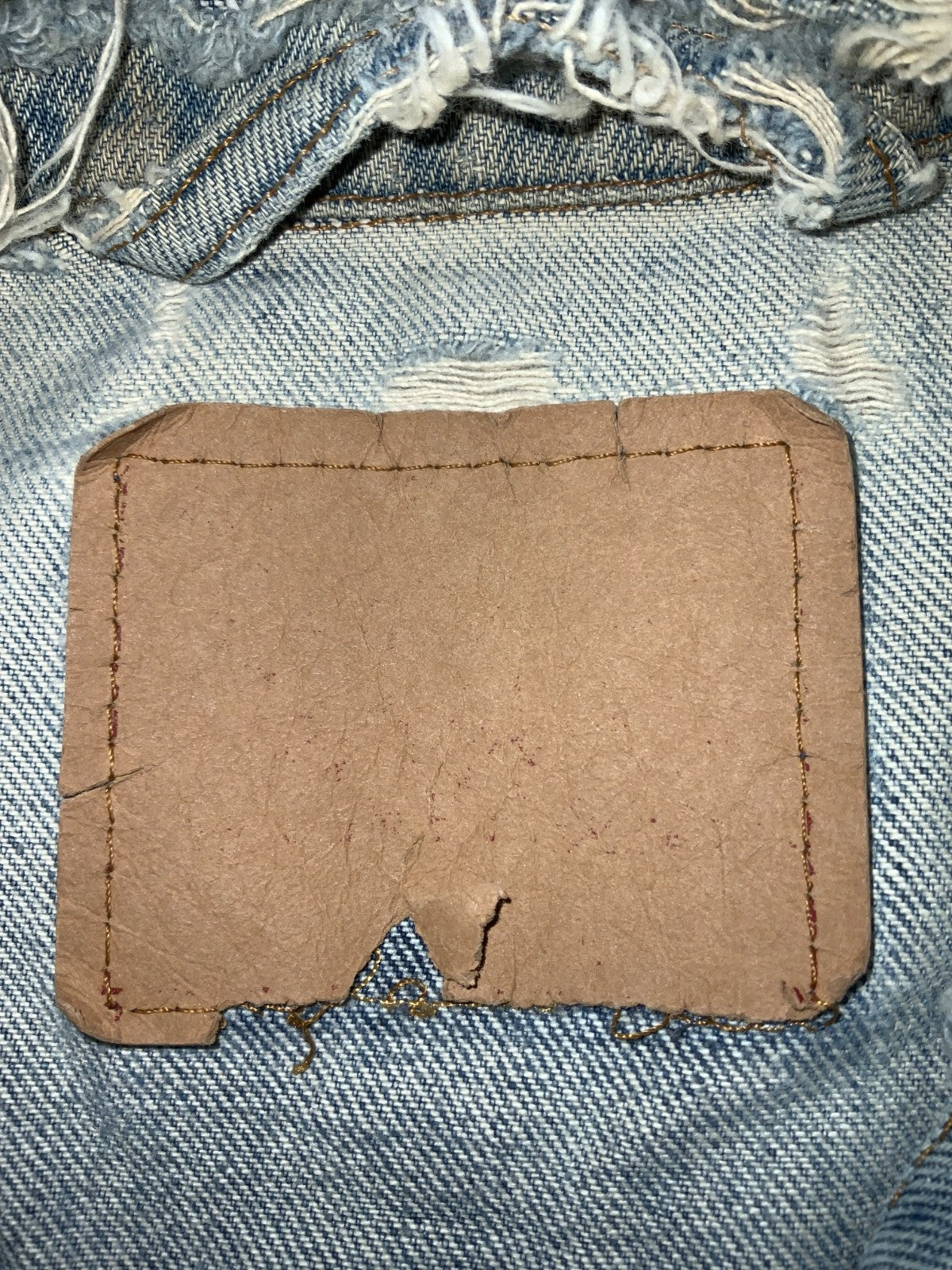 Vintage Levi’s Denim Jean Jacket XL Blue Light Wash Distressed 90s