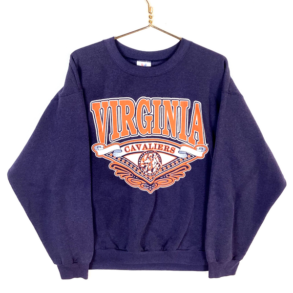 Vintage Virginia Cavaliers Sweatshirt XL Blue Made In Usa Ncaa
