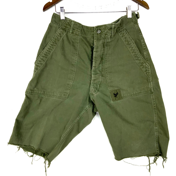 Vintage Us Army Og-107 Shorts Size 32 Green Chopped Vietnam Era 60s 70s