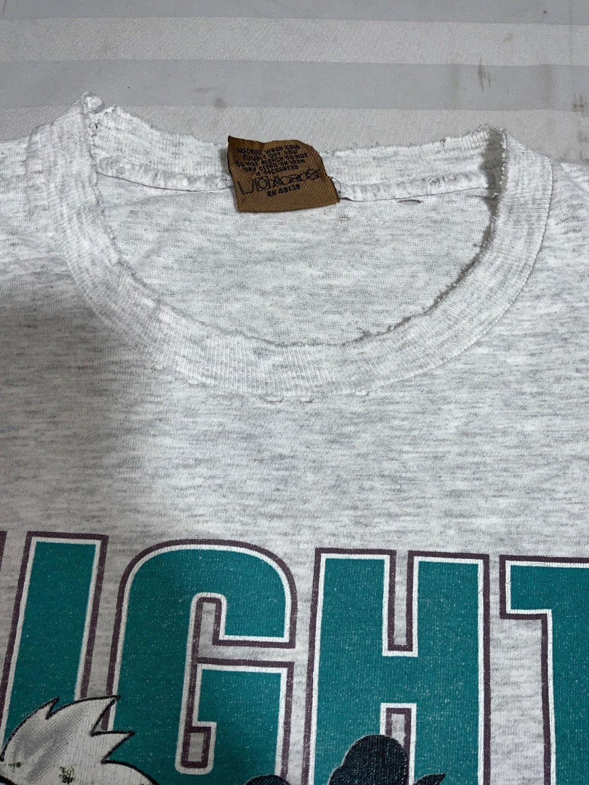 Vintage Anaheim Mighty Ducks Nutmeg T-Shirt Large Made Usa Nhl Breakthrough 90s
