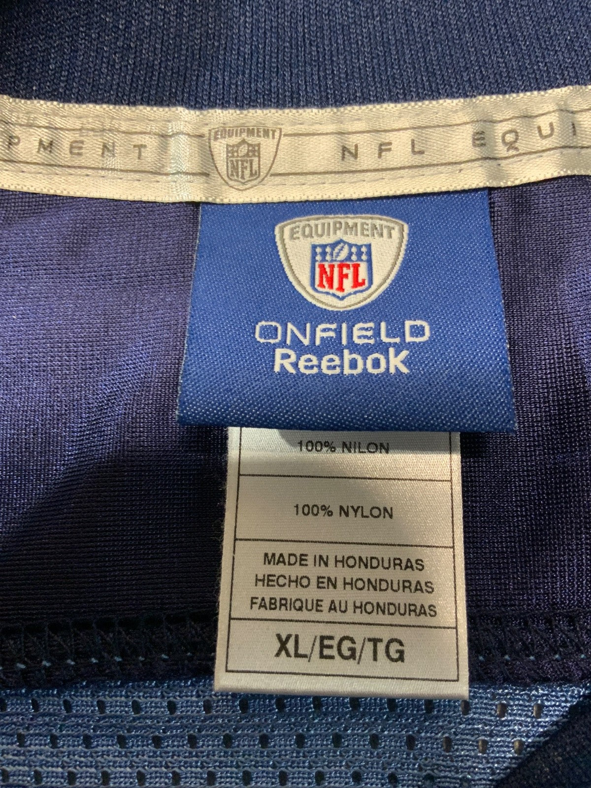 Tennessee Titans Jersey XL Reebok Nick Schommer Blue Nf Autographed