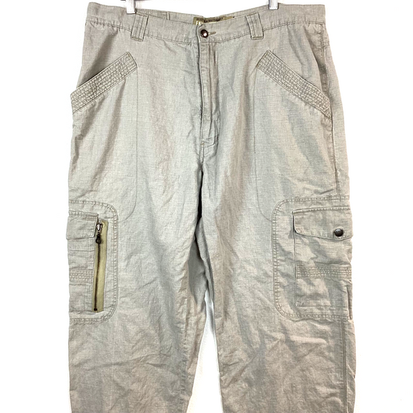 Vintage Enyce Cargo Pants Size 40 Gray Lightweight Y2K Baggy