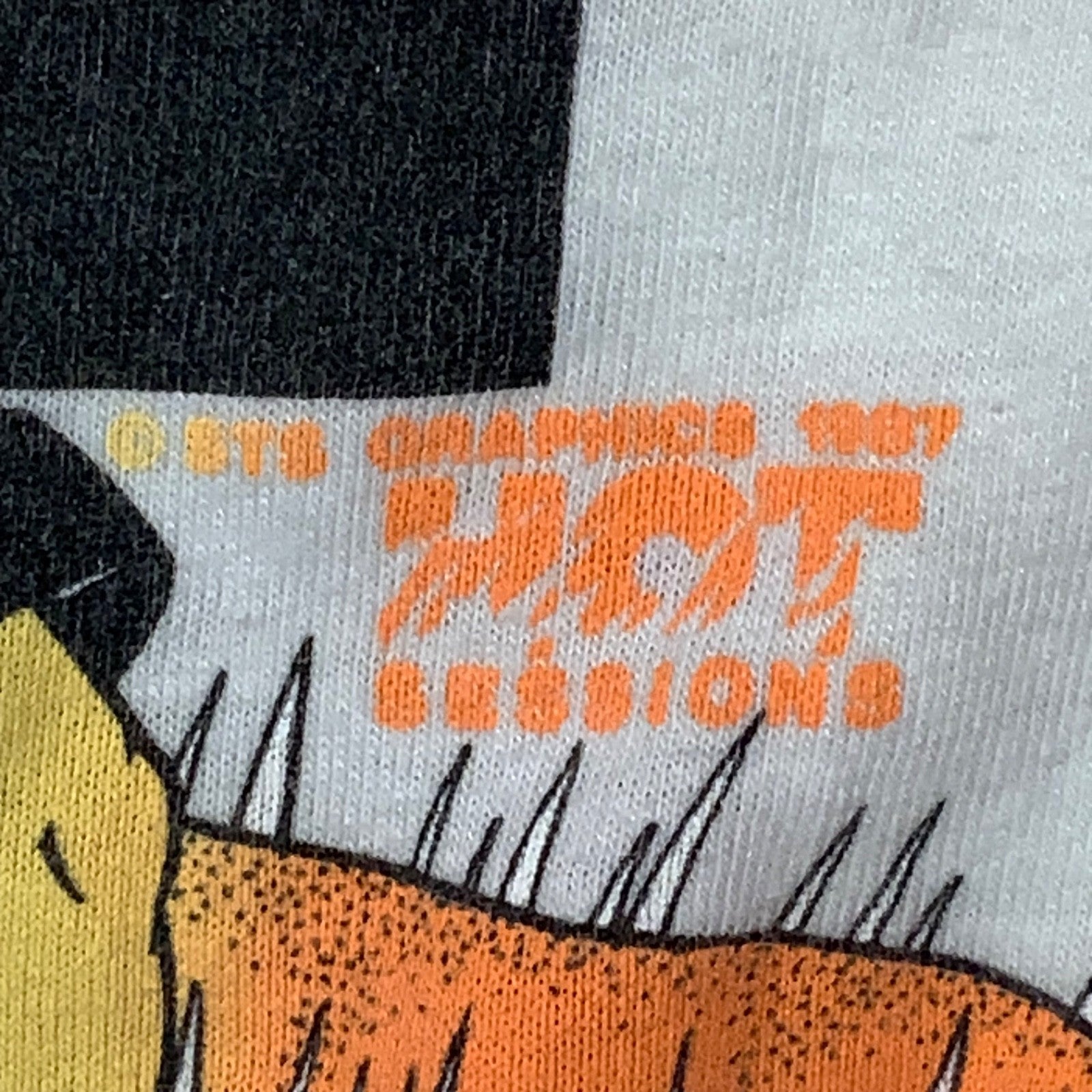 Vintage Surf Evolution T-Shirt Large White Hot Sessions 1987 Iggy Dinosaur 80s